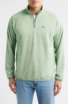 Tommy Bahama Palm Pro IslandZone Performance Half Zip Pullover in Tropical Fern at Nordstrom, Size Xxx-Large