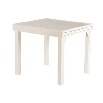 ED&Egrave;N JARD&Iacute; Mesa para exterior extensible 135-270 blanco envejecido