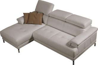 Egoitaliano Ecksofa »Soul, Design und Sitzkomfort auf hohem Niveau, tolle Details, L-Form« mit Recamiere, inkl. Kopfteilverstellung