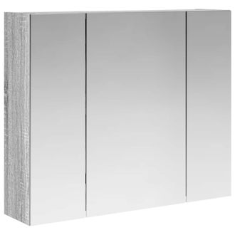 vidaXL Armario Con Espejo De Ba&ntilde;o Gris Sonoma 60 X 14,5 X 50 Cm Vidaxl