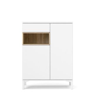 ebuy24 Aparador peque&ntilde;o 2 puertas, 1 caj&oacute;n y 1 compartimento decoraci&oacute;n