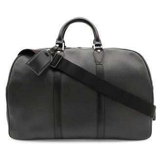 Louis Vuitton Taiga Ardoise Black Taiga Leather Boston Bag Shoulder Bag (Pre-Owned)