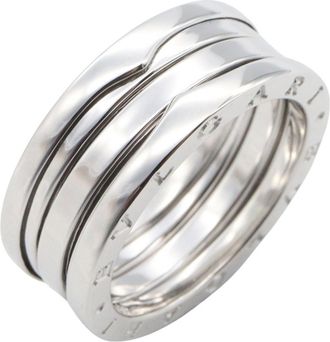 Bulgari Silver White Gold (18K) Band Ring (Pre-Owned)