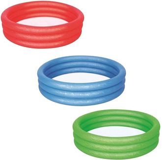 Trade Shop Trade Shop - Piscina Gonfiabile Tinta Unita Effetto Ghiaccio 3 Anelli Giardino 102x25cm 51024