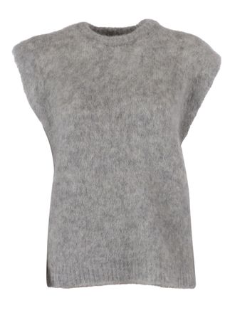 Forte_Forte Weste &uuml;ber Alpaka-Baby-Suri-Stretch