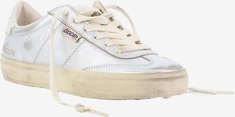 Golden Goose Niedrige Metallic-Used-Look-Sneakers Soul Star