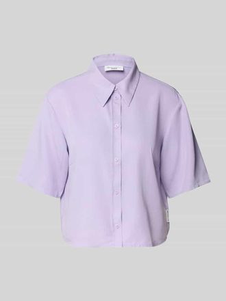 Marc O'Polo Denim Marc OPolo Denim Cropped Hemdbluse mit Knopfleiste in Flieder, Gr&ouml;&szlig;e XL