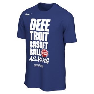 Nike Detroit Pistons Nike Mens NBA Basketball T-Shirt in Blue | JF1807-495