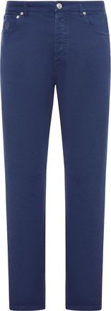 Brunello Cucinelli Five-Pocket Garment-Dyed Denim Trousers