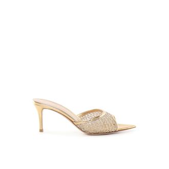 Gianvito Rossi Heeled Mules, female, Yellow, Size: 8 1/2 US 70mm Heeled Mule