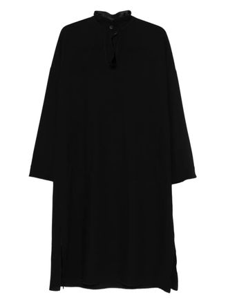 Stephan Janson high-neck split-hem dress - women - Fabric - L - Black