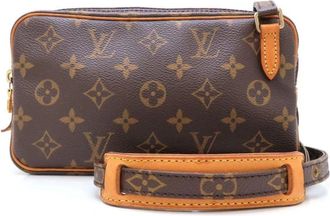 Louis Vuitton Pre-owned Cross Body Bags, female, Brown, Size: ONE SIZE Pre-owned Printed Leather Bag