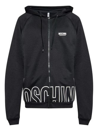 パーカー・フーディ MOSCHINO Men Hoodies 251ZZV17020228 1555 BLACK Moschino logo-print Cotton Hoodie | Black | FARFETCH