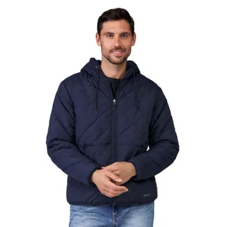 Free Country Mens Atlas Hooded Quilted Reversible Sherpa Jacket