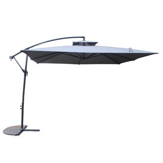 Concept Usine Sombrilla gris desplazada cuadrada 3 x 3 m
