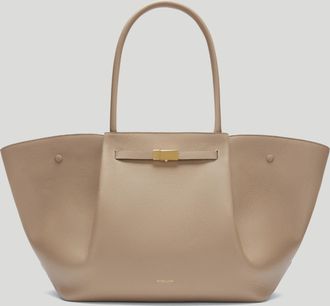 DeMellier The New York in Dark Sand Small Grain Leather Tote & Work bag