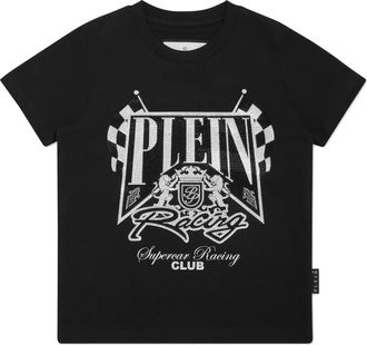 Philipp Plein Racing Club T-shirt - kids - glass/Cotton - 12 yrs - Black