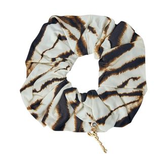 Ganni Foulard in Seta Stampato - - Accessories - Donna - Marrone - ONE SIZE