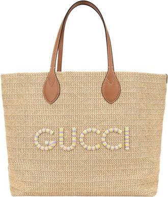 Gucci Tassen, Dames, Beige, ONE Size, Leer, Tote Bags