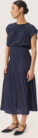 Soaked In Luxury SLLayna Short Sleeve Dress in Night Sky at Nordstrom, Size X-Large