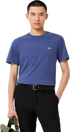 Lacoste Heren T-shirt van gemerceriseerd katoen (Marine)