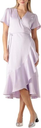 Notre-V Kleedjes, Dames, Paars, XS, Denim, Lila Midi Jurk