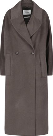 IVY & OAK Grey Iocybele Wide Lapel Wool Coat