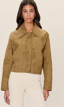 Rebecca Taylor Zuri Quilted Jacket in Leaf Green at Nordstrom, Size X-Small