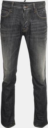 Dsquared2 Charcoal Grey Washed Denim Jeans S Waist 32