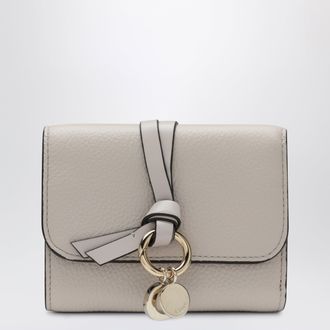 Chlo&eacute; Alphabet small trifold wallet in light grey