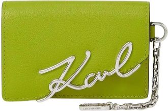 Karl Lagerfeld K/Signature Small Wallet - Accessories - Mujer - Verde - ONE SIZE