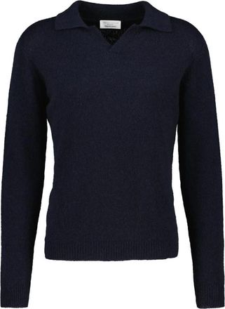 Roberto Collina V-hals Breiwerk - Heren - V-hals truien - Blauw - M - Truien & Vesten