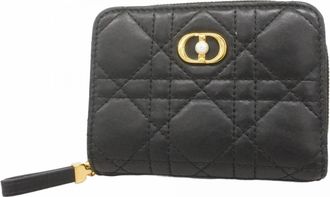 Dior Black Leather Wallet (Bi-Fold) (Pre-Owned)