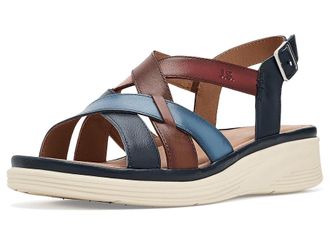 Josef Seibel Sevran 07 Womens Sandals Slate Blue : EU 41 (US Womens 10-10.5) M, Leather