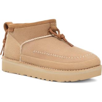 UGG Gender Inclusive Ultra Mini Crafted Regenerate Genuine Shearling Lined Bootie in San at Nordstrom Rack, Size 11 Womens / 10 Mens