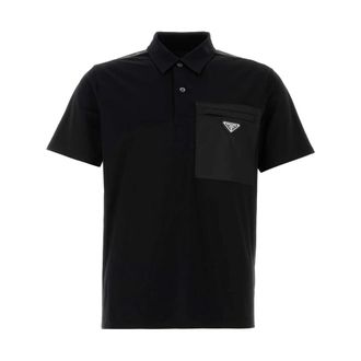 Prada Enamel-triangle Polo Shirt