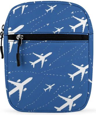 Generic Cartoon Airplane Crossbody Bag Adjustable Satchel Cute Shoulder Bag Lightweight Sling Bags