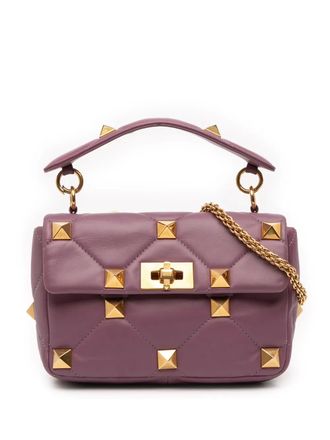 Valentino Garavani 2018-2025 Medium Nappa Roman Stud satchel - Purple