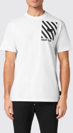 Philipp Plein T-shirt slim fit in cotone con logo a contrasto