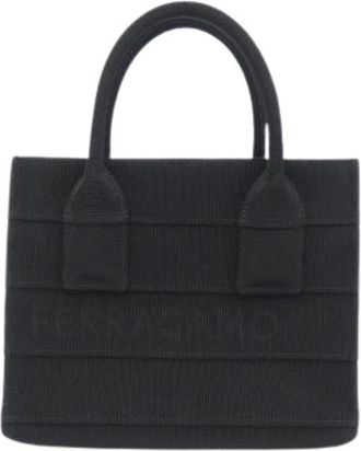 Ferragamo Pre-owned Handbags, female, Black, Size: ONE SIZE Pre-owned Canvas Tote Bag