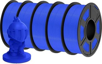 OEM Filamento Para Impresora 3d, Material De Seda, 1,75 Mm De Di&aacute;metro, Pla Azul, 5 Rollos