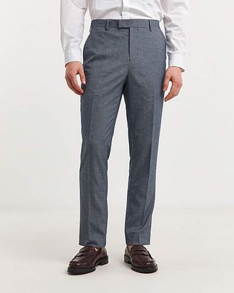 Jacamo Lewis Blue Puppytooth Suit Trouser