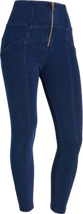 Freddy Leggings FREDDY Leggings WRUP4HS402, Damen, Gr. XL, EURO, blau (schwarz jeans, schwarz seams), Obermaterial: 84% Baumwolle CO. 16% Elasthan EL., Hosen