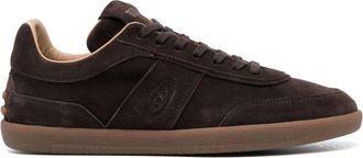 Tod's suede low-top sneakers - men - Rubber/Calf Suede/Calf Leather - 10.5 - Brown