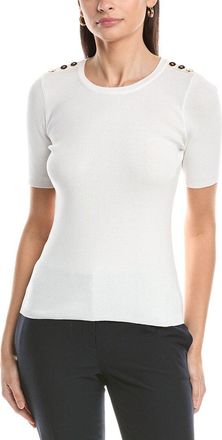 Tahari by ASL Tahari Asl Button Shoulder Top