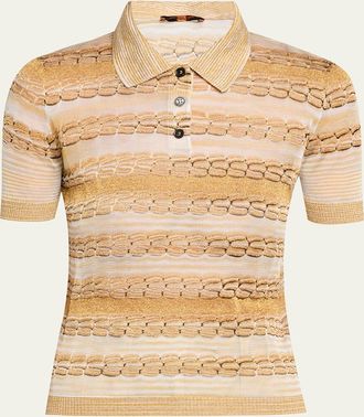 Missoni Brocade Pattern Polo Shirt