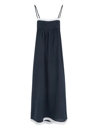 Bec&bridge sleeveless maxi dress - women - Linen/Flax - 16 - Blue