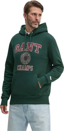 GANT Hombre, Sudaderas, Verde, Talla: S