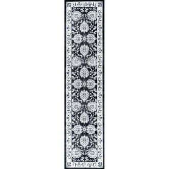 Jonathan Y Designs Cherie French Cottage Area Rug in Black/cream at Nordstrom, Size 3Ft 0In X 5Ft 0In