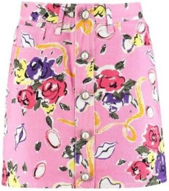 Alessandra Rich Womens Boucl&eacute; Knit Mini Skirt In Pink Multi